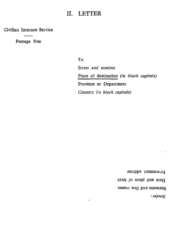 Annex III, model 2: letter